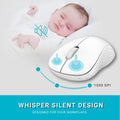 Rapoo 8000M Multi-Mode Keyboard & Mouse Bluetooth 3.0/4.0 Wireless 2.4 GHz 1300 DPI Combo-White