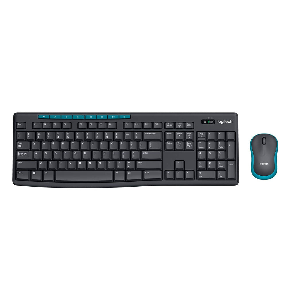 Logitech MK275 Wireless Keyboard and Mouse Combo for Windows, 2.4 GHz Wireless, Compact Wireless Mouse, 8 Multimedia & Shortcut Keys, 2-Year Battery Life, PC/Laptop - Black