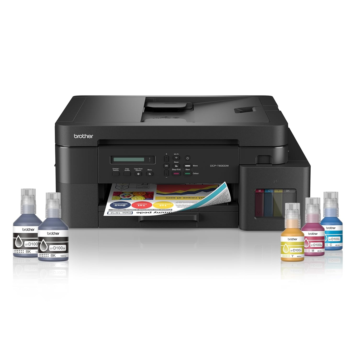 Printer Type : Inktank Printer ; Functionality : Print, Scan & Copy ; Print Output : Colour & Mo