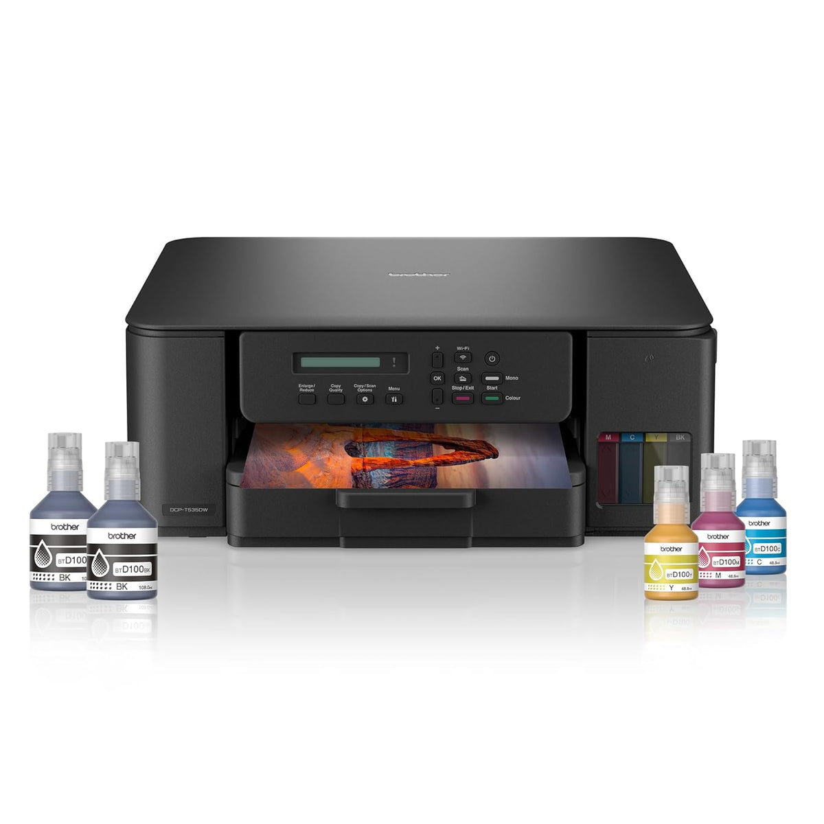 Brother Ink Tank DCP-T730DW (New Launch) WIFI Auto Duplex Color Multifunction Printer (Print Scan Copy), ADF, Print Upto 15K Pages Black & 5K in Color Each for(CMY), Extra Black Ink, Free Installation