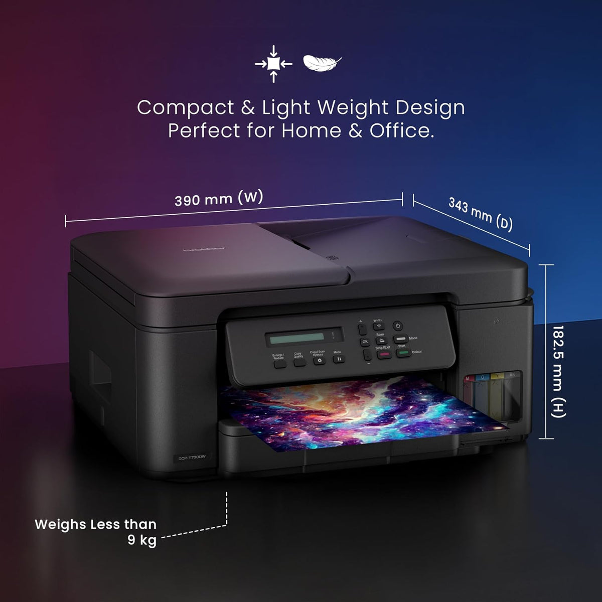 Brother Ink Tank DCP-T730DW (New Launch) WIFI Auto Duplex Color Multifunction Printer (Print Scan Copy), ADF, Print Upto 15K Pages Black & 5K in Color Each for(CMY), Extra Black Ink, Free Installation