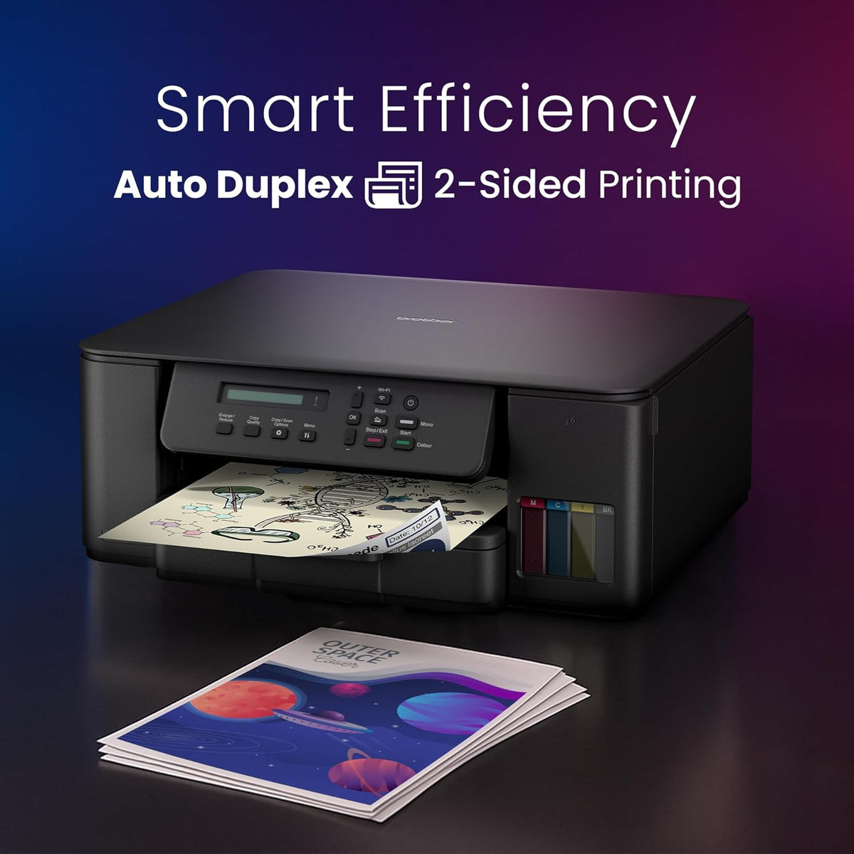 Brother Ink Tank DCP-T730DW (New Launch) WIFI Auto Duplex Color Multifunction Printer (Print Scan Copy), ADF, Print Upto 15K Pages Black & 5K in Color Each for(CMY), Extra Black Ink, Free Installation
