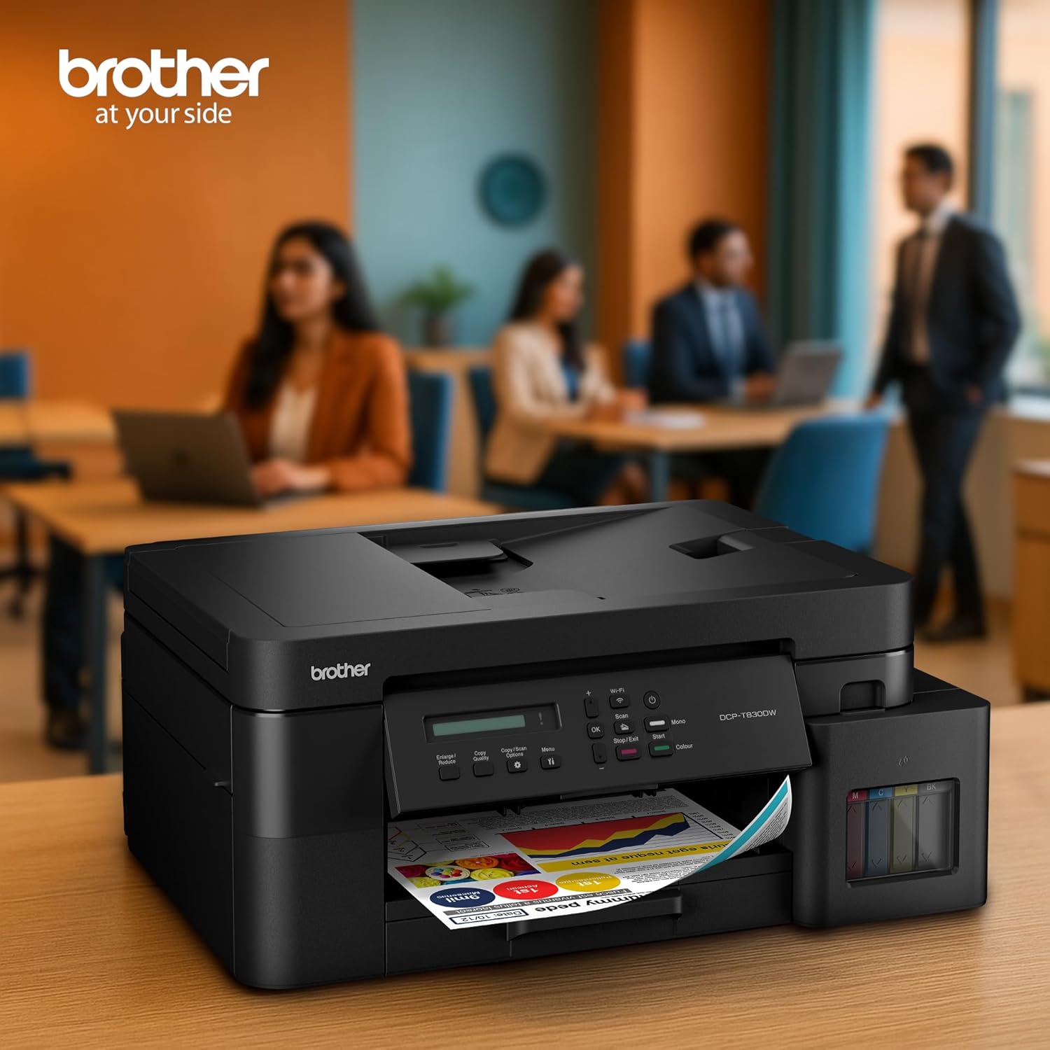Printer Type : Inktank Printer ; Functionality : Print, Scan & Copy ; Print Output : Colour & Mo