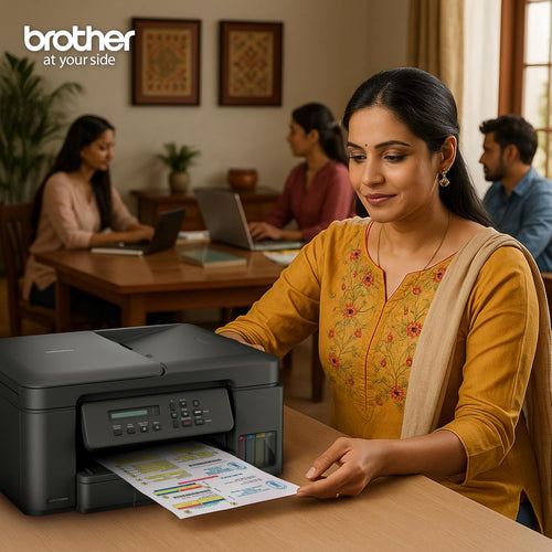 Brother Ink Tank DCP-T730DW (New Launch) WIFI Auto Duplex Color Multifunction Printer (Print Scan Copy), ADF, Print Upto 15K Pages Black & 5K in Color Each for(CMY), Extra Black Ink, Free Installation