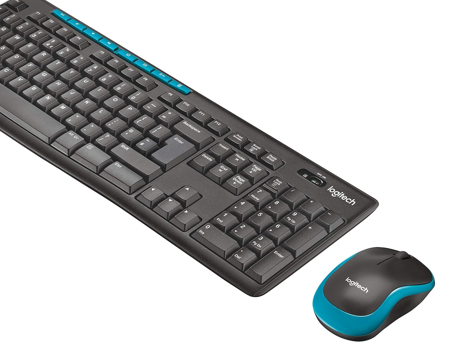 Logitech MK275 Wireless Keyboard and Mouse Combo for Windows, 2.4 GHz Wireless, Compact Wireless Mouse, 8 Multimedia & Shortcut Keys, 2-Year Battery Life, PC/Laptop - Black